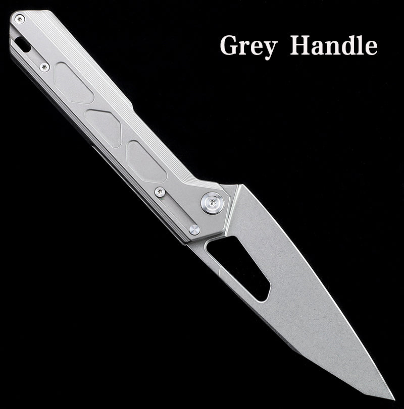 NOC Folding Knife Tactical Camping Cutter Pocket Outdoor Fishing Kitchen Titanium Alloy Handle EDC Tool