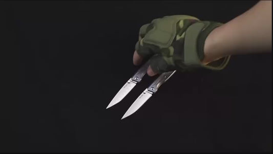 Damascus Folding Knife Outdoor Camping EDC Survival Knife Titanium Handle Pocket Knives