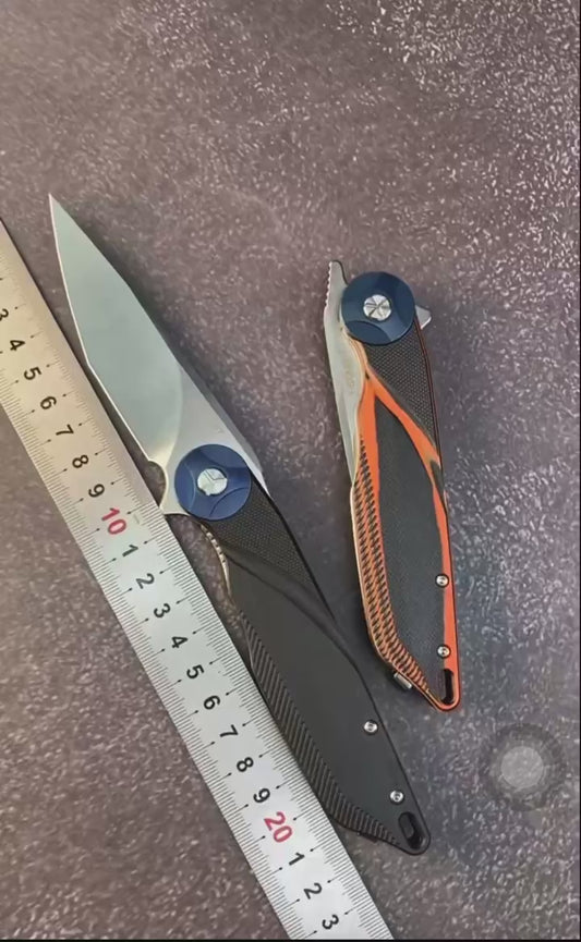 D2 Folding Knife Camp Hunting Outdoor Fishing Kitchen Survival EDC Tools G10 Handle